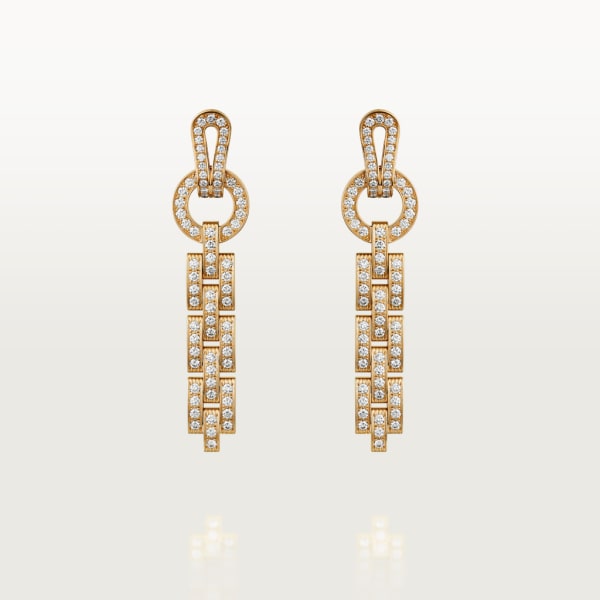 Agrafe earrings Yellow gold, diamonds