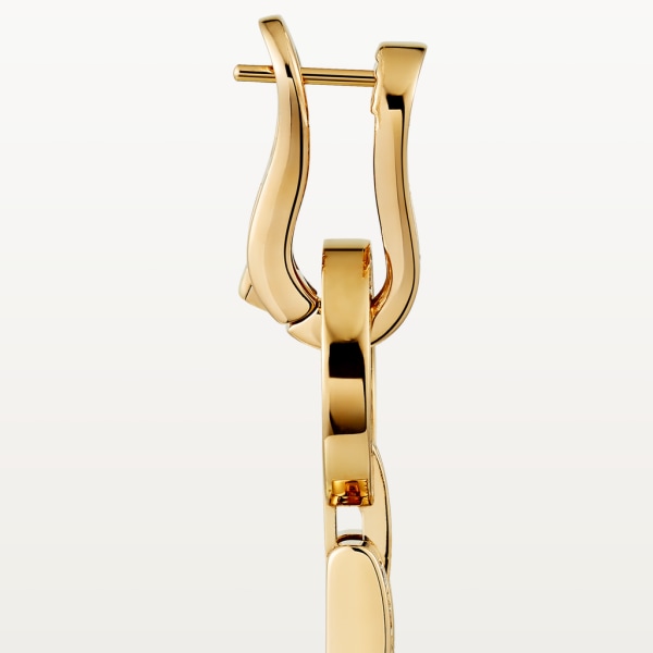 Agrafe earrings Yellow gold, diamonds