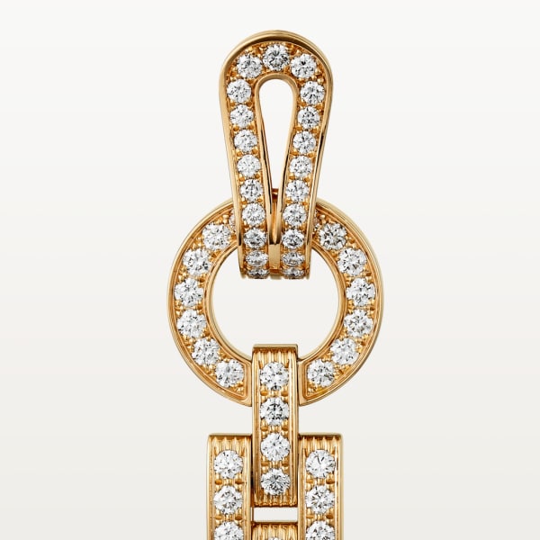 Agrafe earrings Yellow gold, diamonds