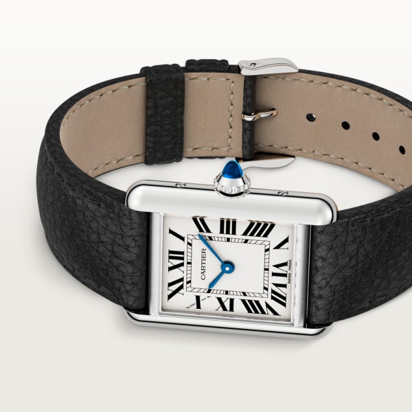 Tank Must de Cartier-horloge Small model, quartz movement, steel, leather