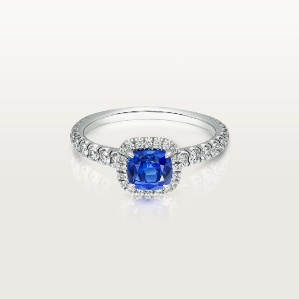 Cartier Destinée Solitaire with coloured stone Platinum, sapphire, diamonds