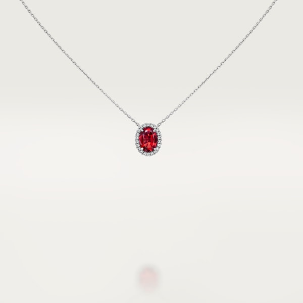 Cartier Destinée项链，镶嵌彩色宝石 白金，红宝石，钻石