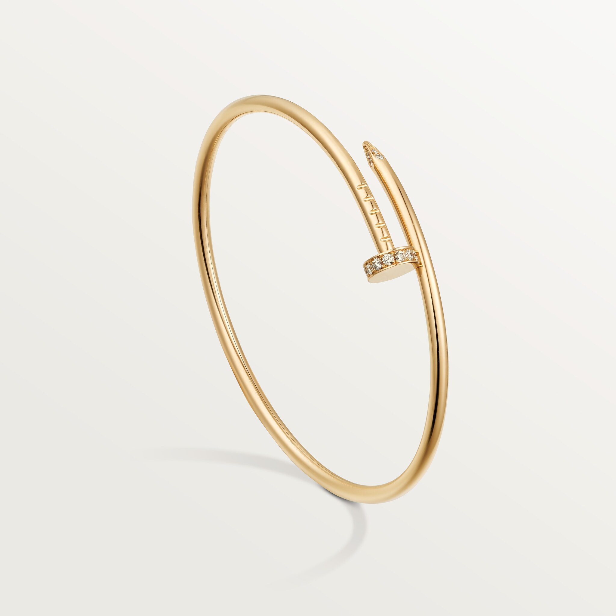 Juste un Clou bracelet, small model, diamondsYellow gold, diamonds
