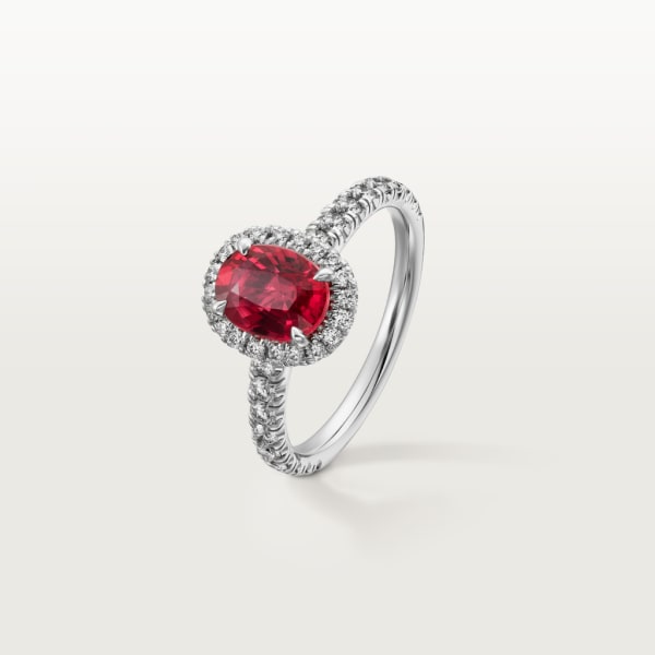 Cartier Destinée Solitaire with coloured stone Platinum , rubies, diamond