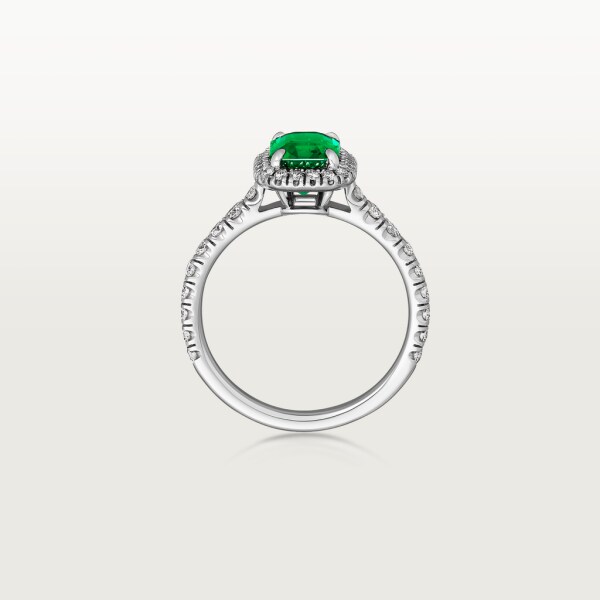 Cartier Destinée Solitaire with coloured stone Platinum, emerald, diamonds