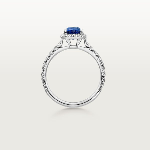 Cartier Destinée戒指，镶嵌彩色宝石 铂金，蓝宝石，钻石