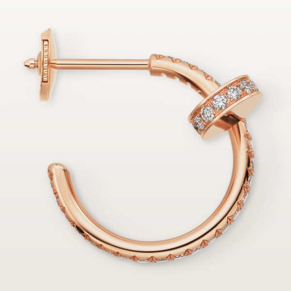 Juste un Clou earrings Rose gold, diamonds