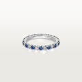 Etincelle de Cartier wedding ring, width 2.6 mm, paved Platinum, sapphires, diamonds