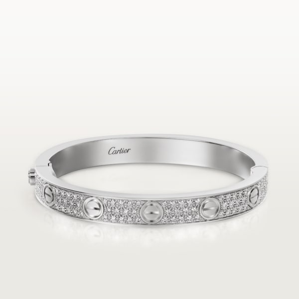 Crn Love Bracelet White Gold Diamonds Cartier