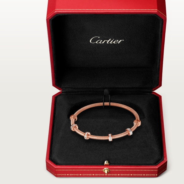 Ecrou de Cartier手镯 玫瑰金，钻石