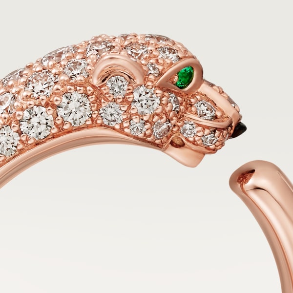 Panthère de Cartier ring Rose gold, onyx, emeralds, diamonds