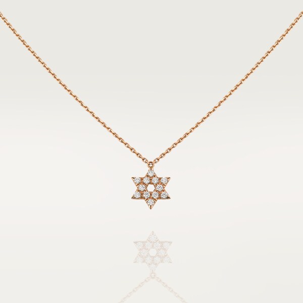 Symbol necklace Rose gold, diamonds