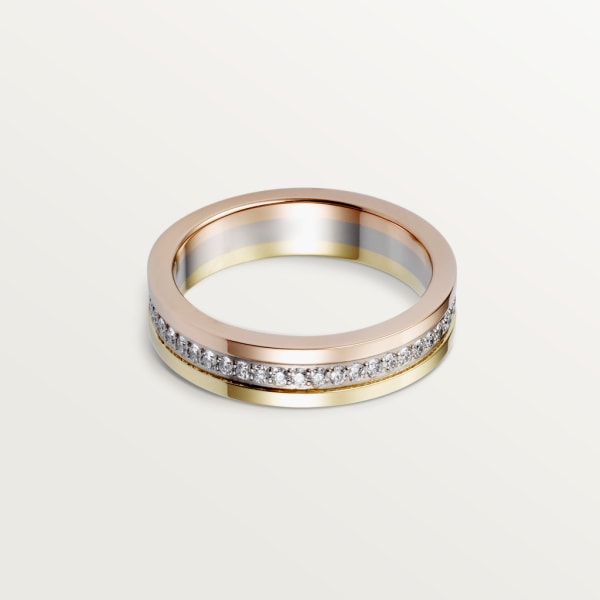 Vendôme Louis Cartier Wedding Ring White gold, yellow gold, rose gold, diamonds