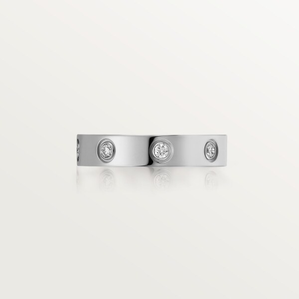 Love wedding band, 8 diamonds White gold, diamonds