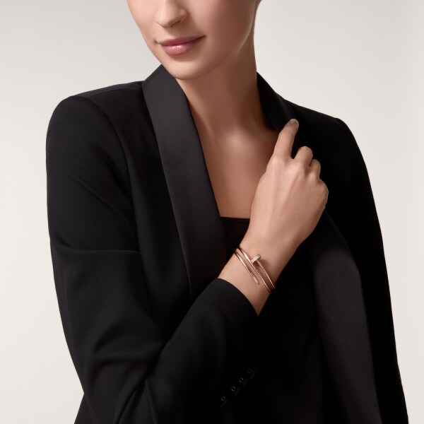 Cartier nail bracelet outlet rose gold diamonds