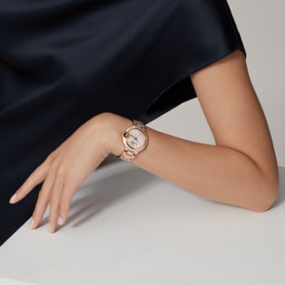 Ballon Bleu de Cartier watch 33mm, automatic movement, rose gold, diamonds