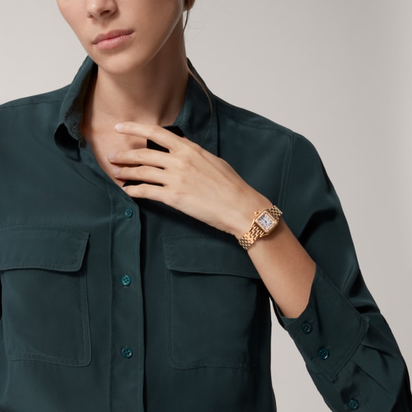 Panthère de Cartier watch, small model Small model, quartz movement, rose gold, diamonds