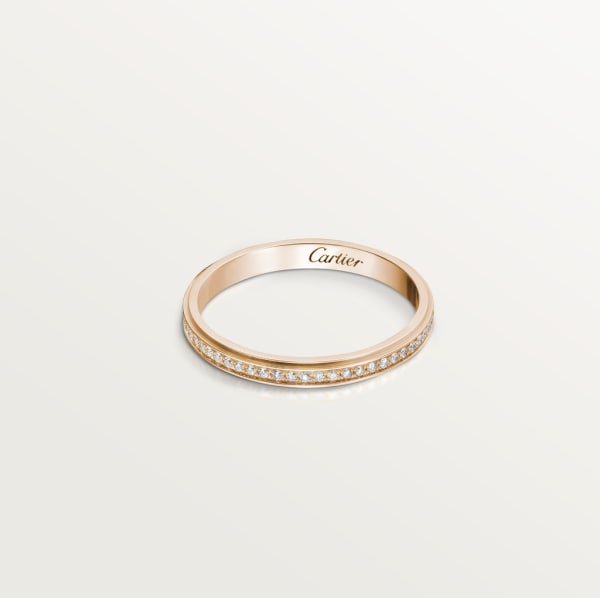 Cartier d'Amour结婚对戒 18K玫瑰金，钻石