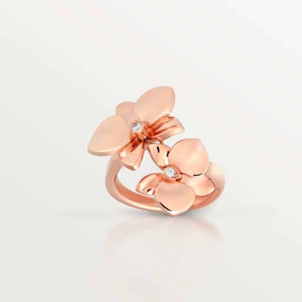 Caresse d’Orchidées par Cartier ring Rose gold, diamonds