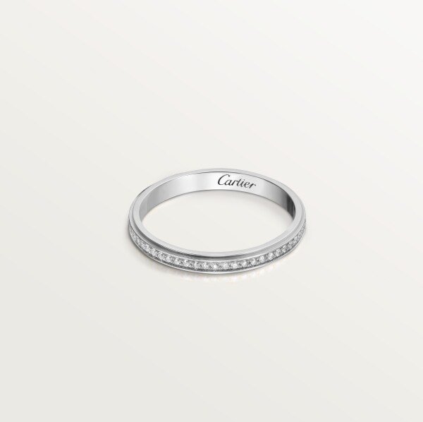 Cartier d'Amour wedding ring, 2.3 mm width, paved  Platinum, diamonds