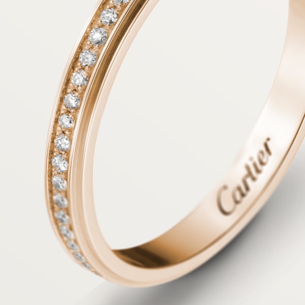 Cartier d'Amour结婚对戒 18K玫瑰金，钻石
