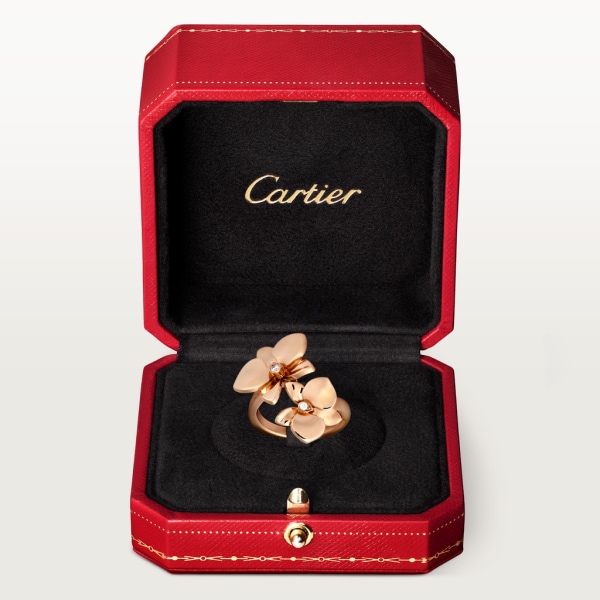 Caresse d’Orchidées par Cartier戒指 玫瑰金，钻石