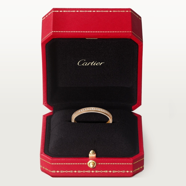 Cartier d'Amour结婚对戒 玫瑰金，钻石