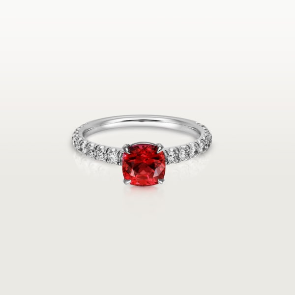 Solitaire 1895 Platinum , rubies, diamond