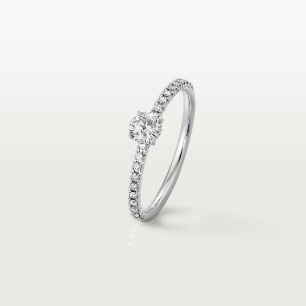 Etincelle de Cartier solitaire, brilliant-cut diamond, paved   Platinum, diamonds
