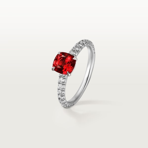 Solitaire 1895 Platinum , rubies, diamond