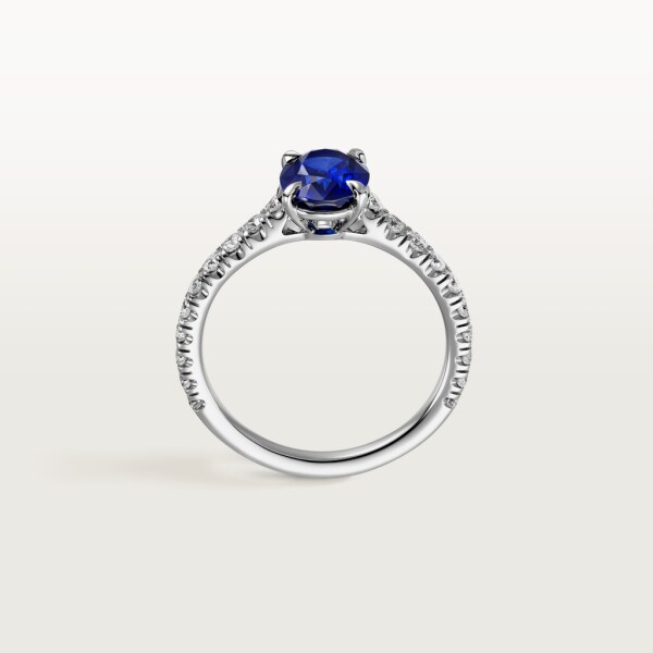 Solitaire 1895 Platinum, sapphire, diamonds