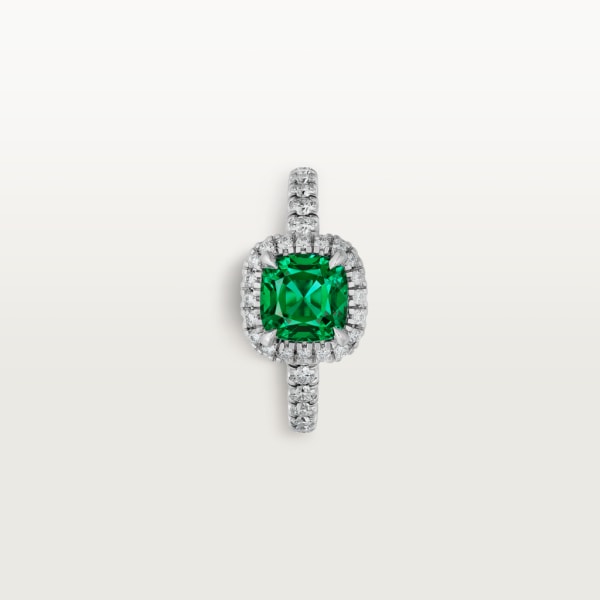 Cartier Destinée戒指，镶嵌彩色宝石 铂金，祖母绿，钻石