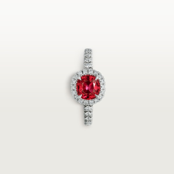 Cartier Destinée戒指，镶嵌彩色宝石 铂金，红宝石，钻石