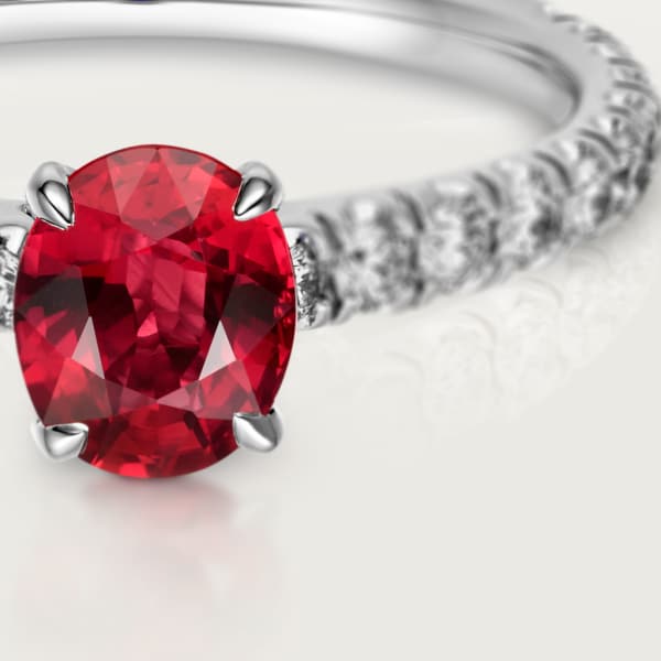 Solitaire 1895 Platinum , rubies, diamond