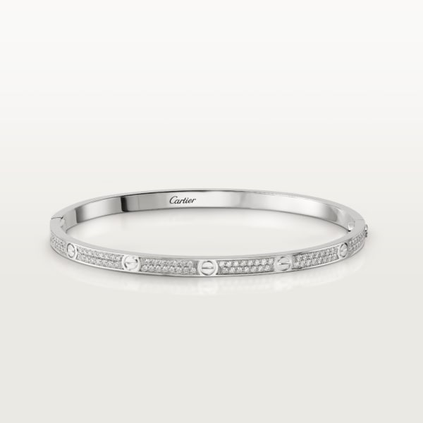 Love bracelet, small model, paved White gold, diamonds