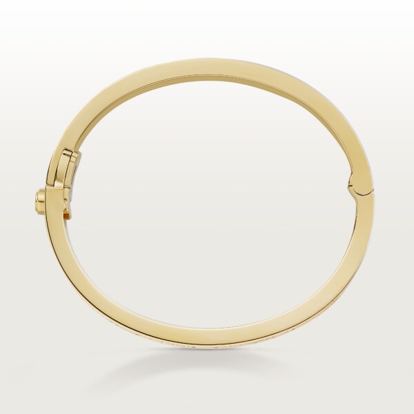 Love bracelet, diamond-paved Yellow gold, diamonds