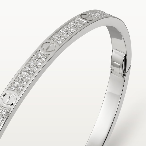 Love bracelet, small model, paved White gold, diamonds