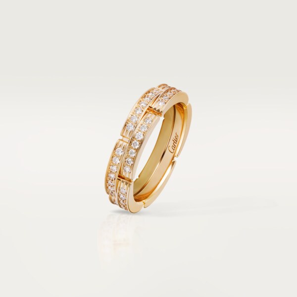 Maillon Panthère wedding band Yellow gold, diamonds