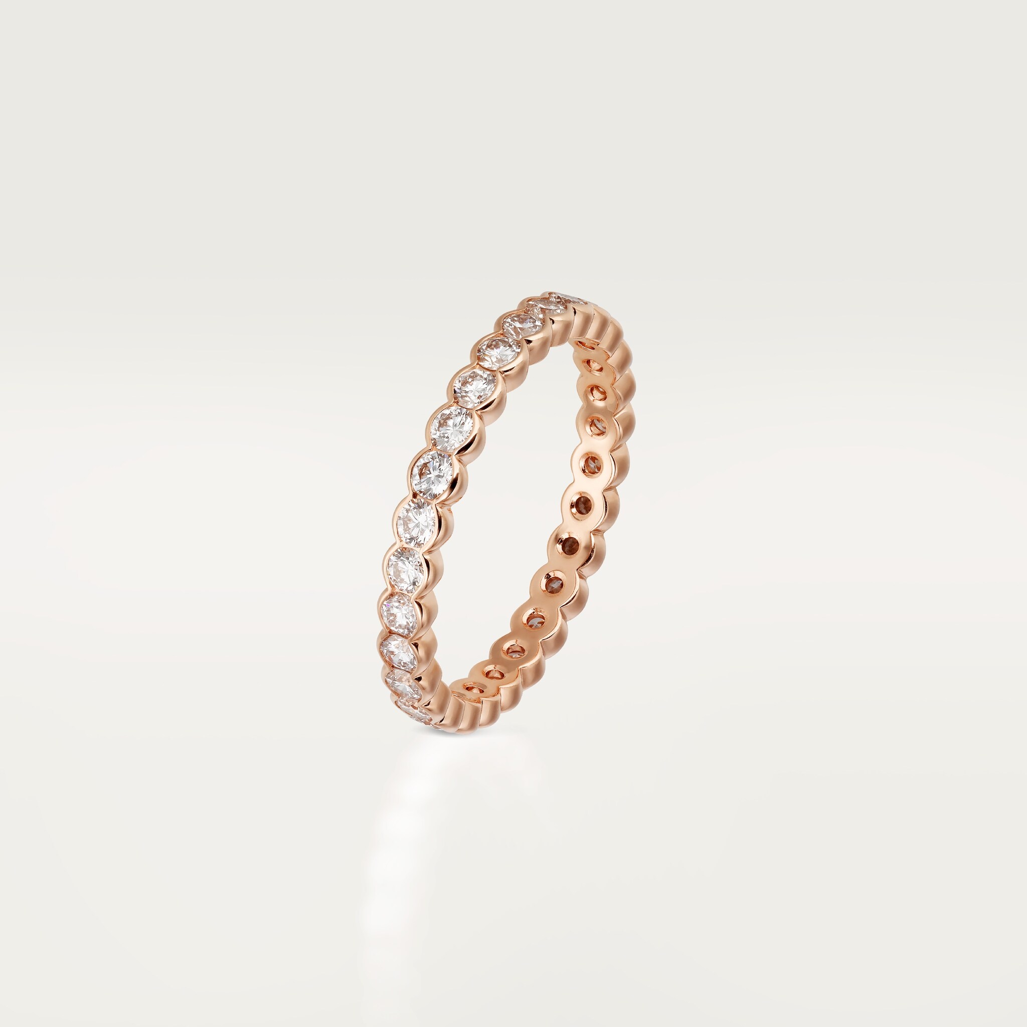 Broderie de Cartier wedding band, diamonds Rose gold, diamond