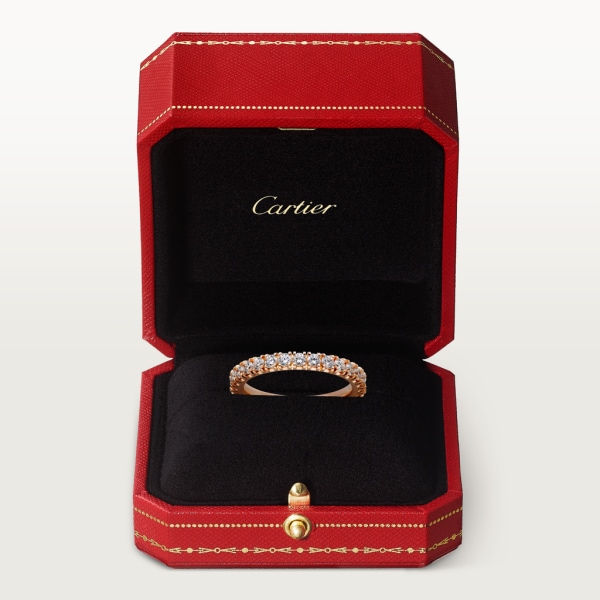 Étincelle de Cartier结婚对戒 玫瑰金，钻石