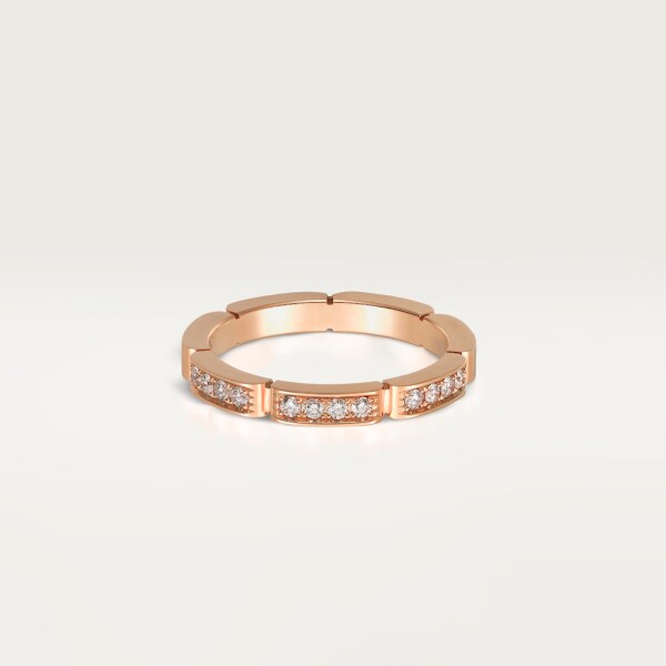 Maillon Panthère wedding ring Rose gold, diamonds