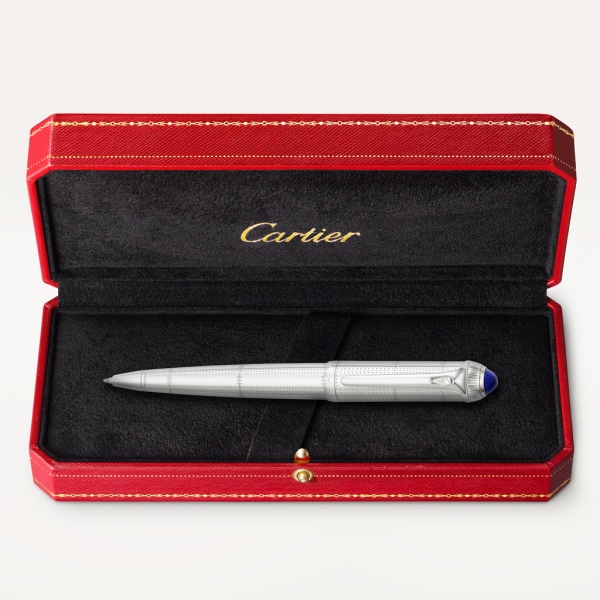 R de Cartier ballpoint pen Engraved metal, palladium finish