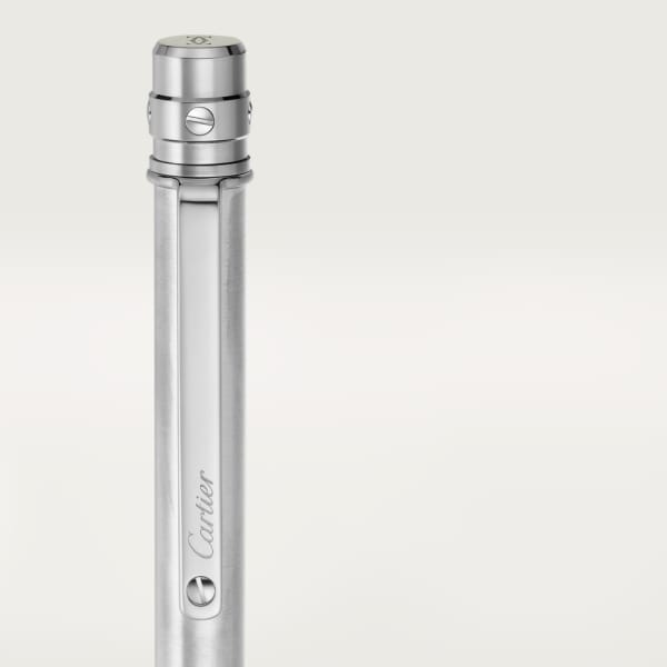 Santos de Cartier ballpoint pen Small model, brushed metal, palladium finish