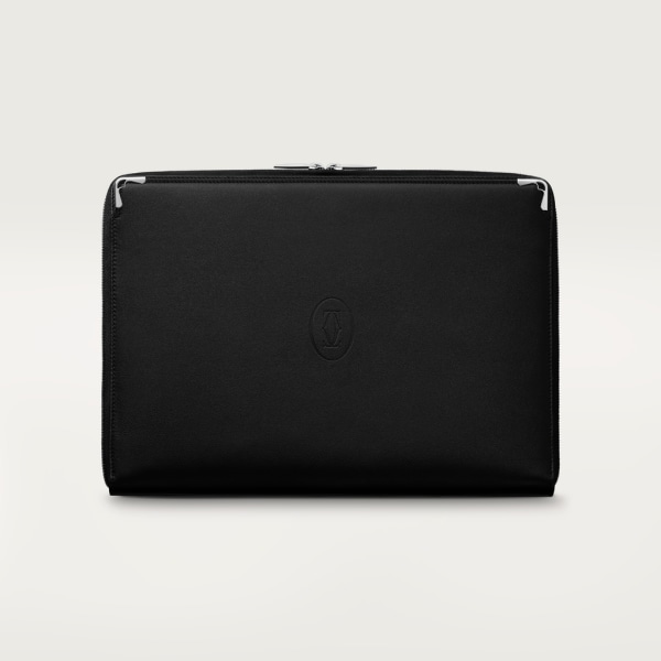 Portfolio,  Must de Cartier Black calfskin, palladium finish