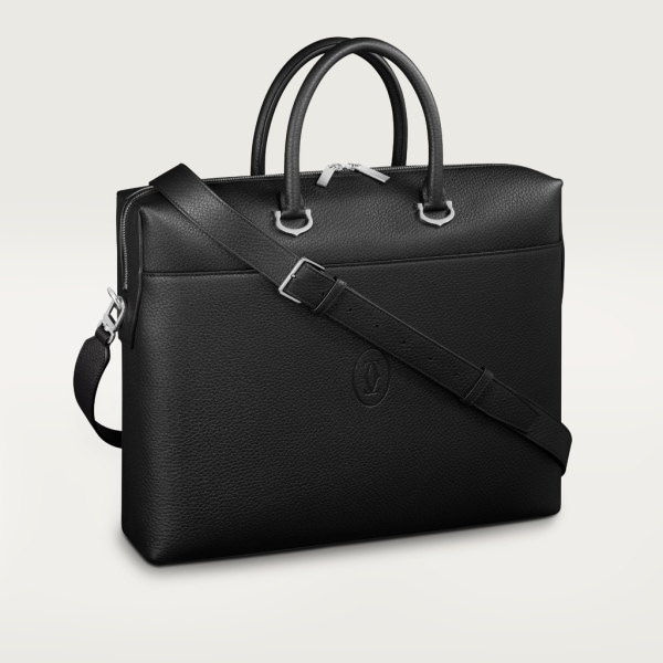 Document holder, Must de Cartier Black calfskin, palladium finish