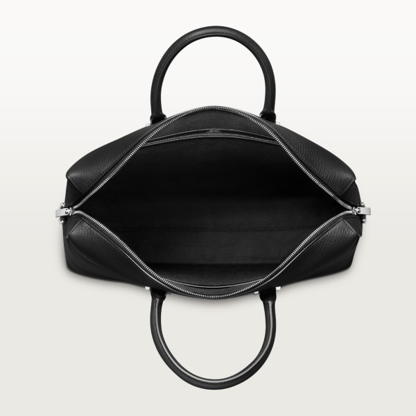 Document holder, Must de Cartier Black calfskin, palladium finish