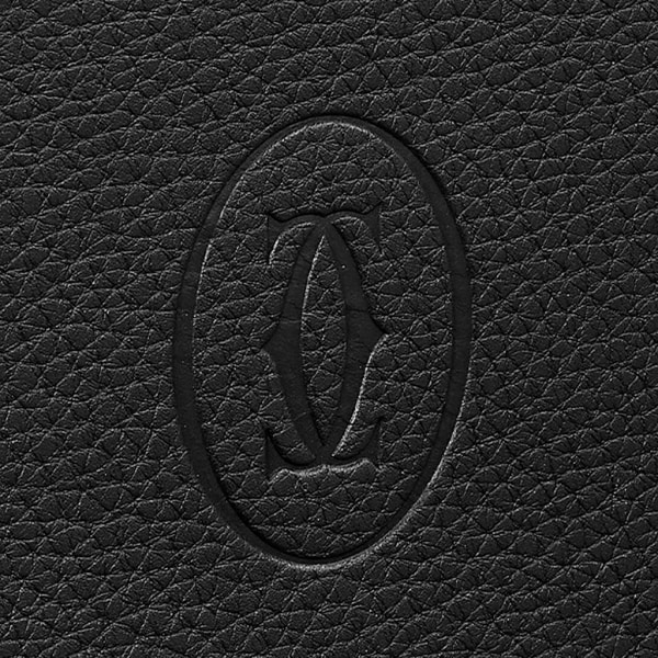 Document holder, Must de Cartier Black calfskin, palladium finish