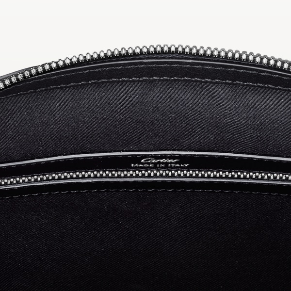 Small document holder, Must de Cartier Black calfskin, palladium finish