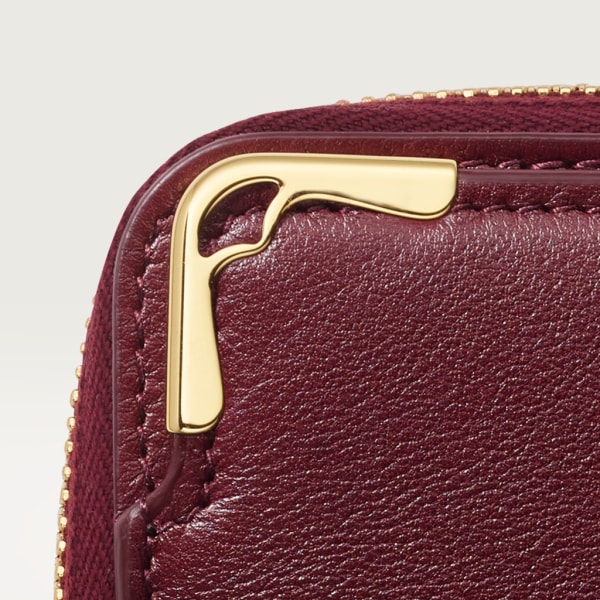 Portfolio,  Must de Cartier Burgundy calfskin, golden finish