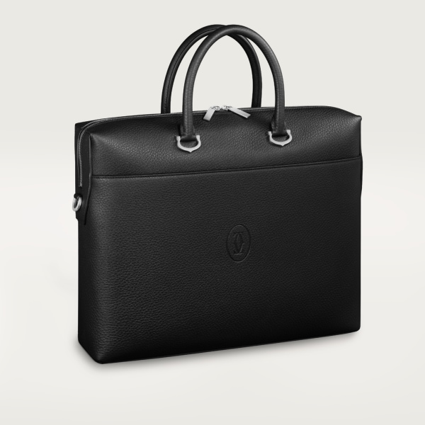 Document holder, Must de Cartier Black calfskin, palladium finish